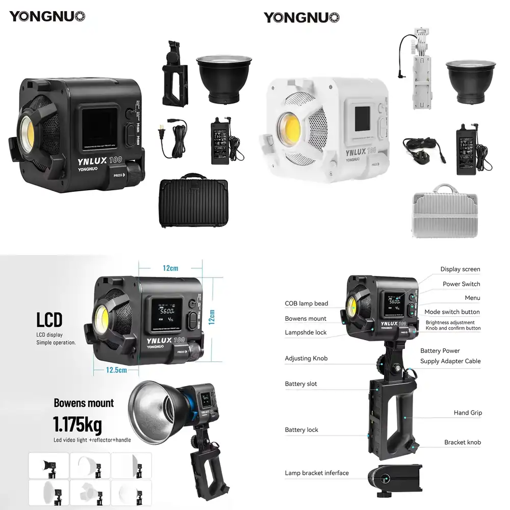 Photography With Lighting - 용누오 YNLUX100 100W 3200K-5600K 컴팩트 휴대용