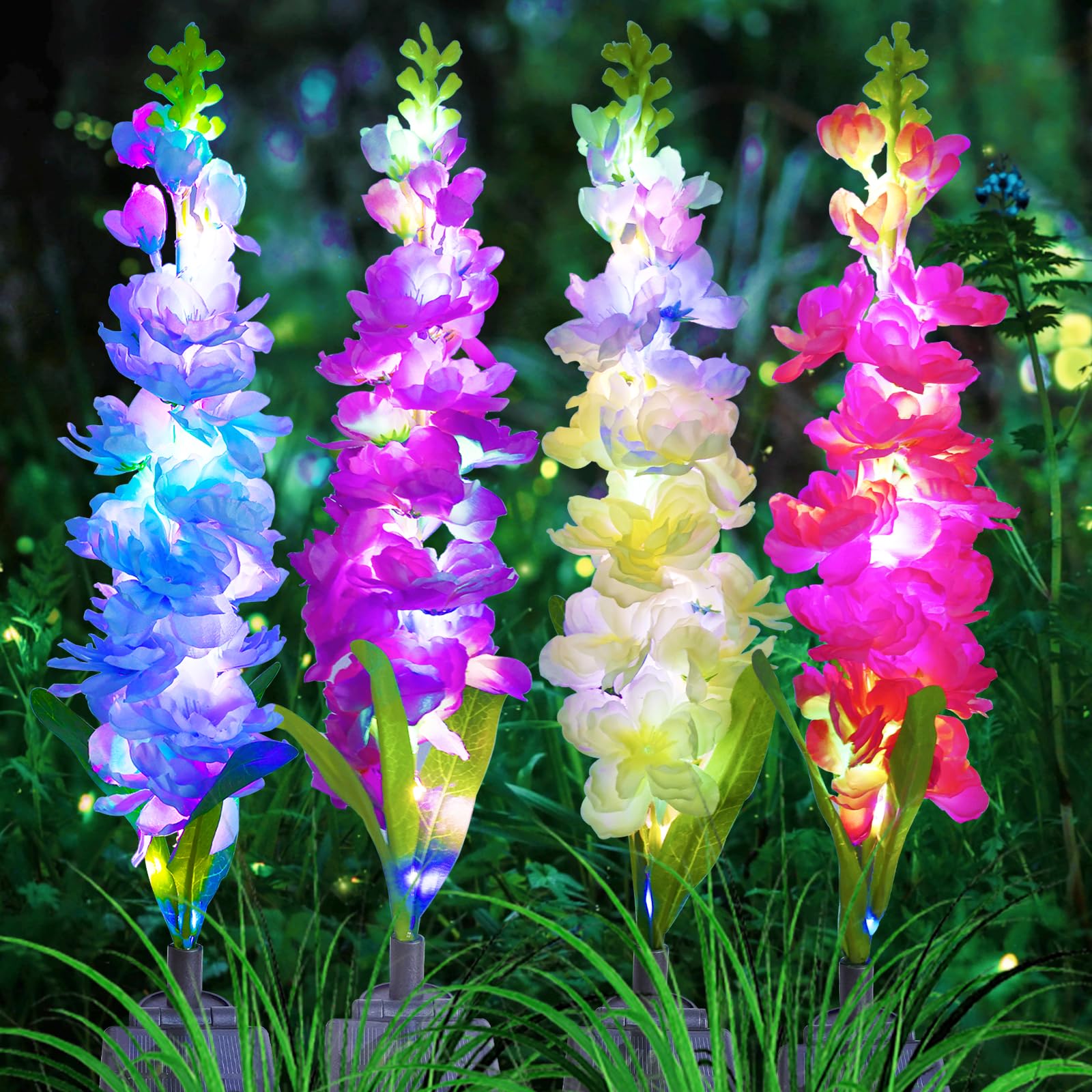 Flower Photography Led Lighting Pack - 태양광 정원 조명, 태양광 델피늄 꽃