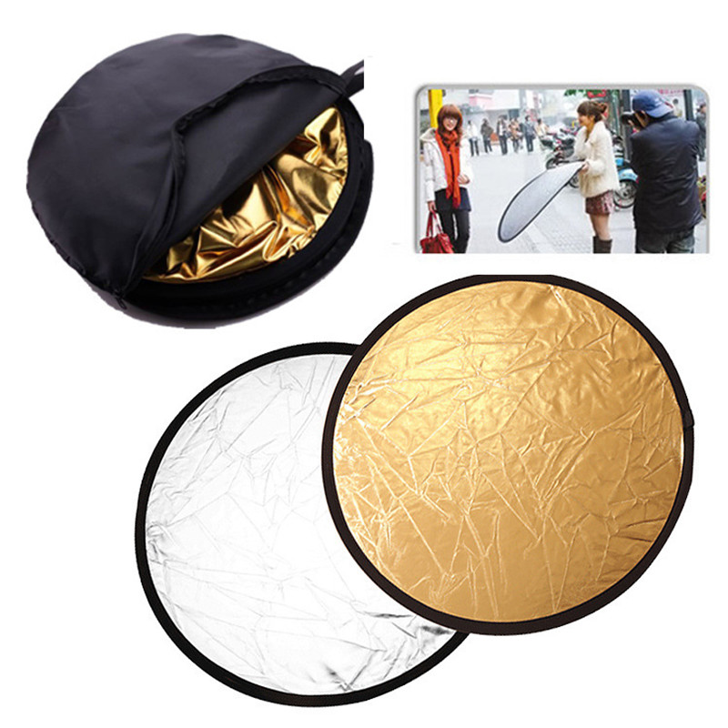 Reflector Disc Silver - 43인치/110cm 2in1 금색 및 은색 휴대용