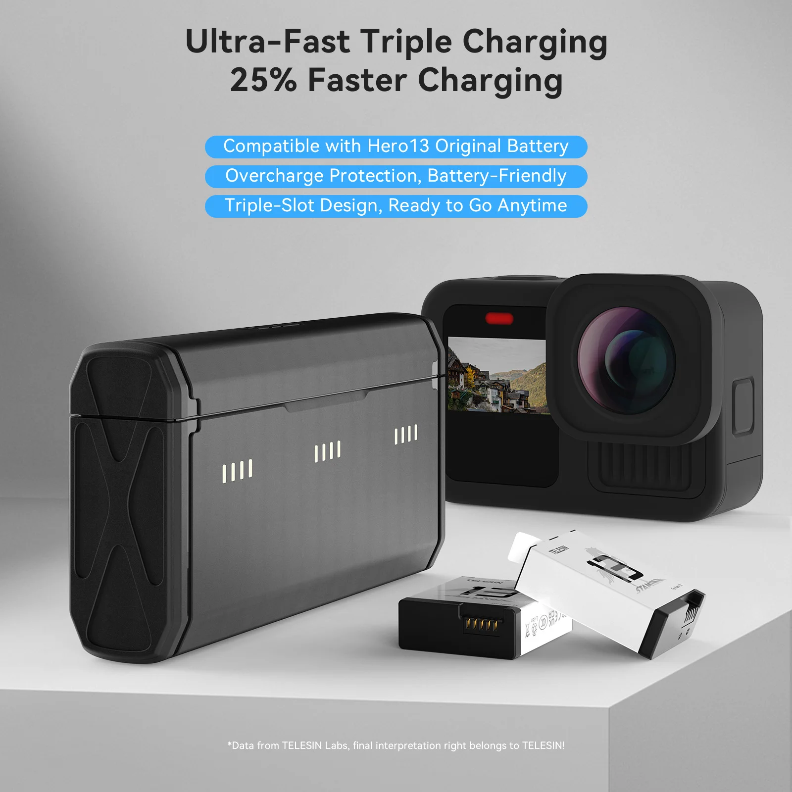 TELESIN 휴대용 고속 충전 박스 및 고내구성 배터 - Gopro Action Camera Hero 13 Black 리뷰 및 가격