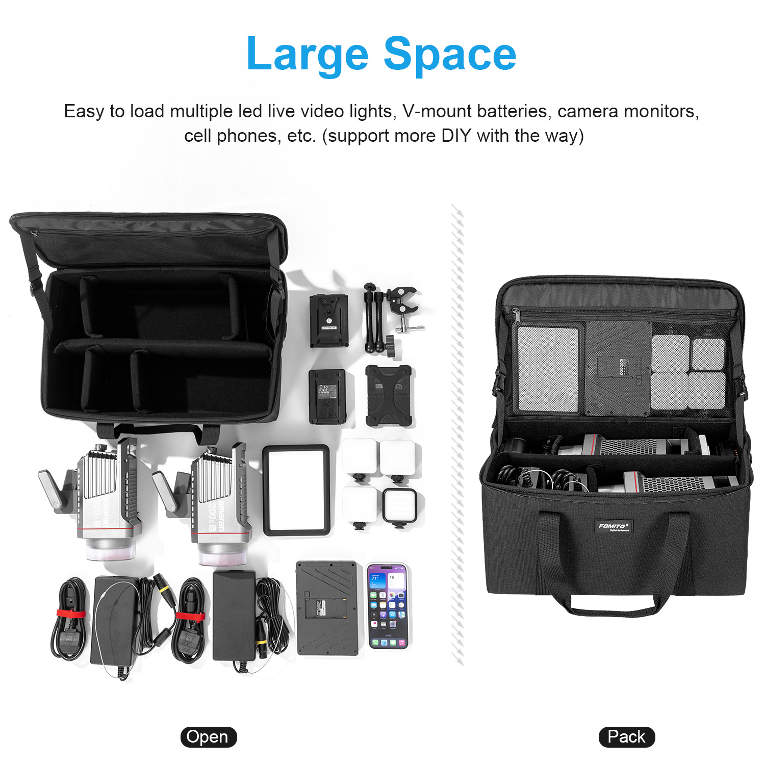 FOMITO 카메라 가방 크로스바디 숄더백 접이식 보관 - Photography Lighting Equipment Bags 리뷰 및 가격