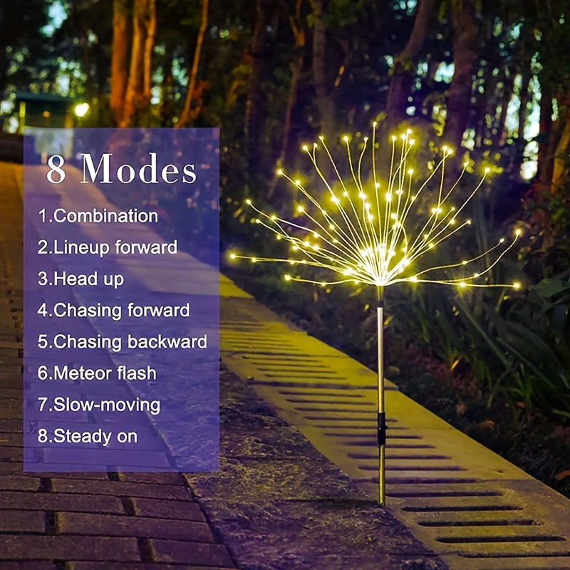1팩 태양열 불꽃놀이 잔디 조명 야외용, IP65 태양 - Flower Photography Led Lighting Pack 리뷰 및 가격