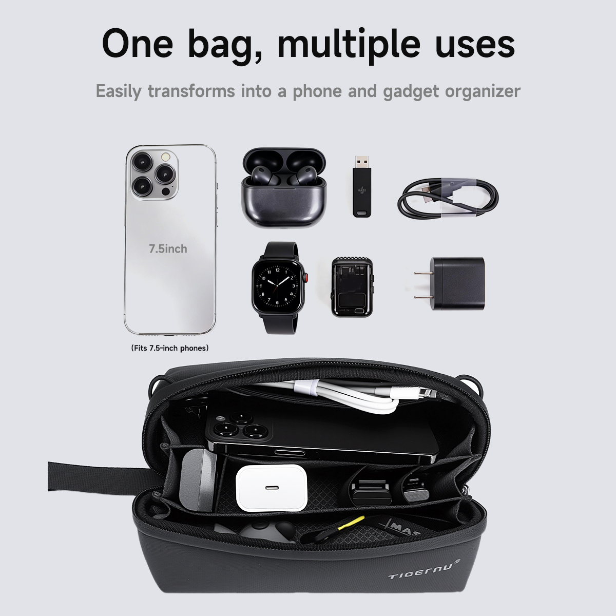 티거누 소형 여행용 클러치백 남성용 핸드백 방수 TPU - Photography Lighting Equipment Bags 리뷰 및 가격