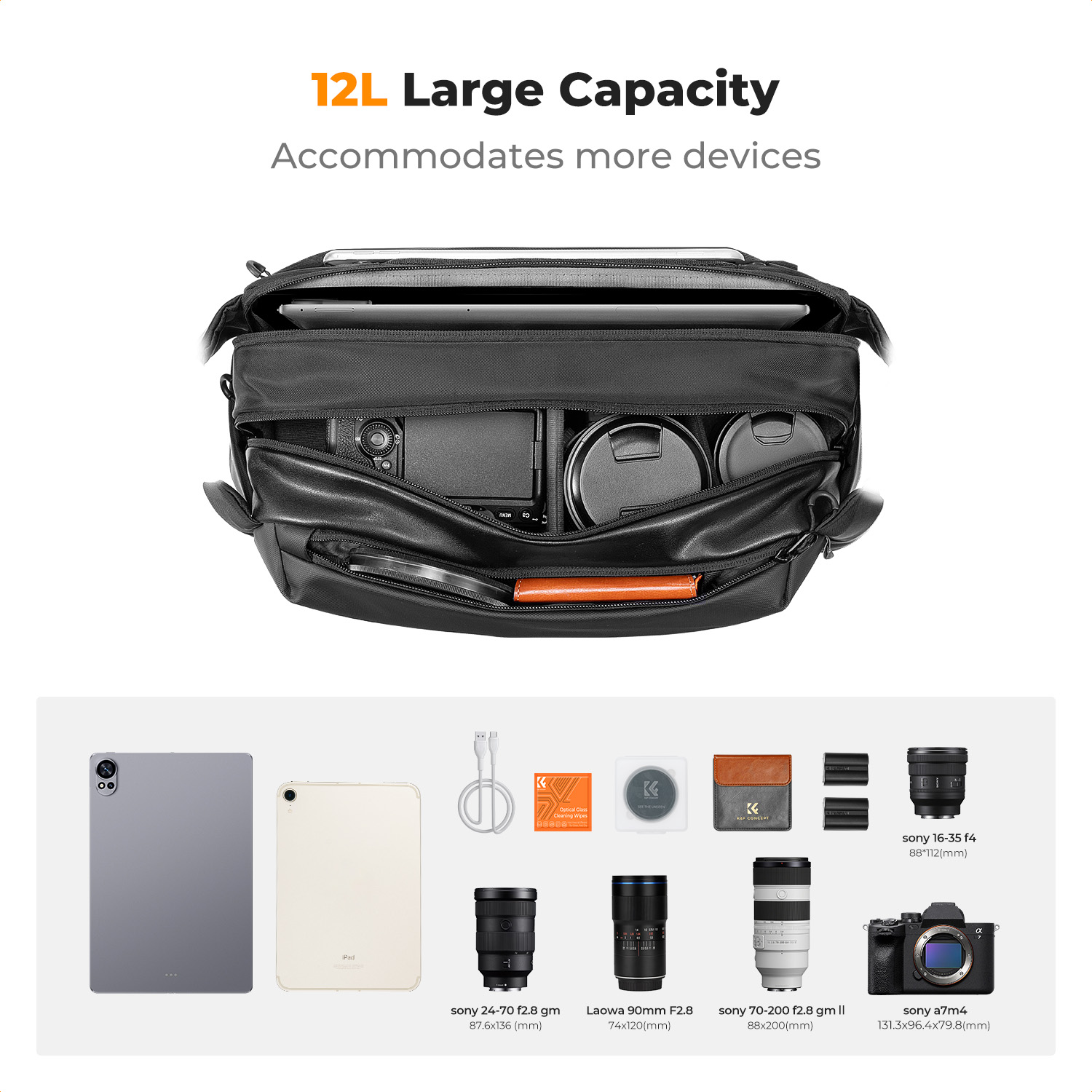 K&F CONCEPT 12L/10L 카메라 슬링백 방수 - Photography Lighting Equipment Bags 리뷰 및 가격
