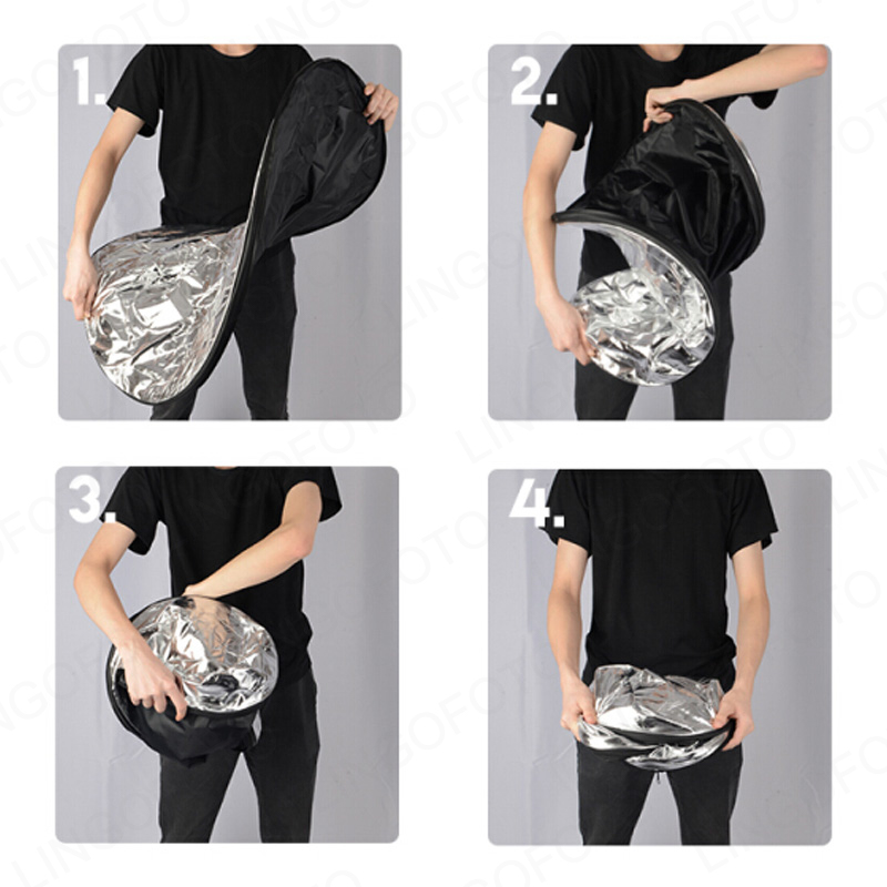 2 in 1, 40cm 접이식 원형 디스크 스튜디오 조 - Reflector Disc Silver 리뷰 및 가격