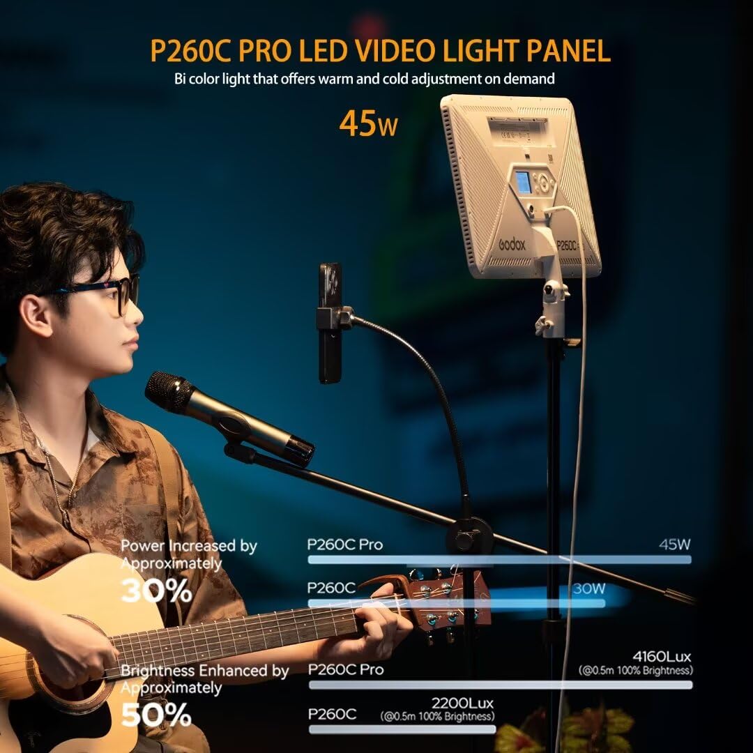 Godox P260C Pro LED 비디오 라이트 패널 - Photography Lighting Youtube 리뷰 및 가격