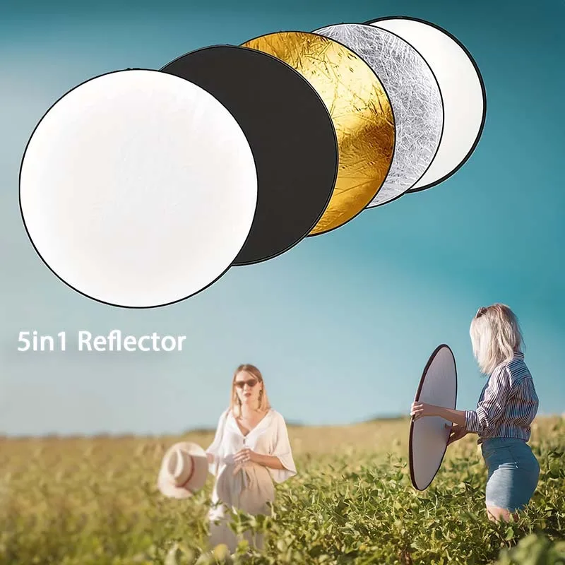 1개의 휴대용 5-in-1 반사경 키트, 반투명, 은색 - Reflector Disc Silver 리뷰 및 가격